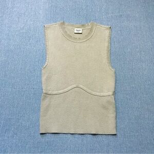 Abercrombie & Fitch Knit Underbust Corset Tank Size S in Beige